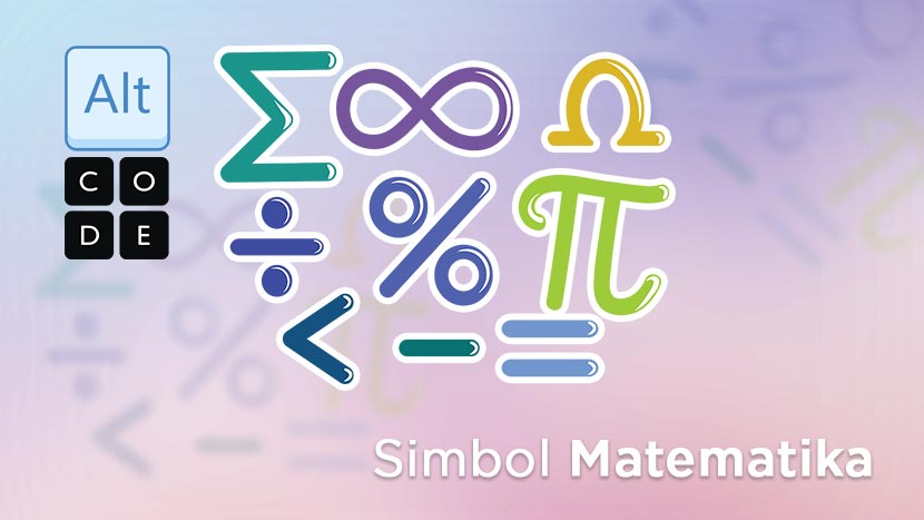 Shortcut ALT Key Complete Mathematical Symbols